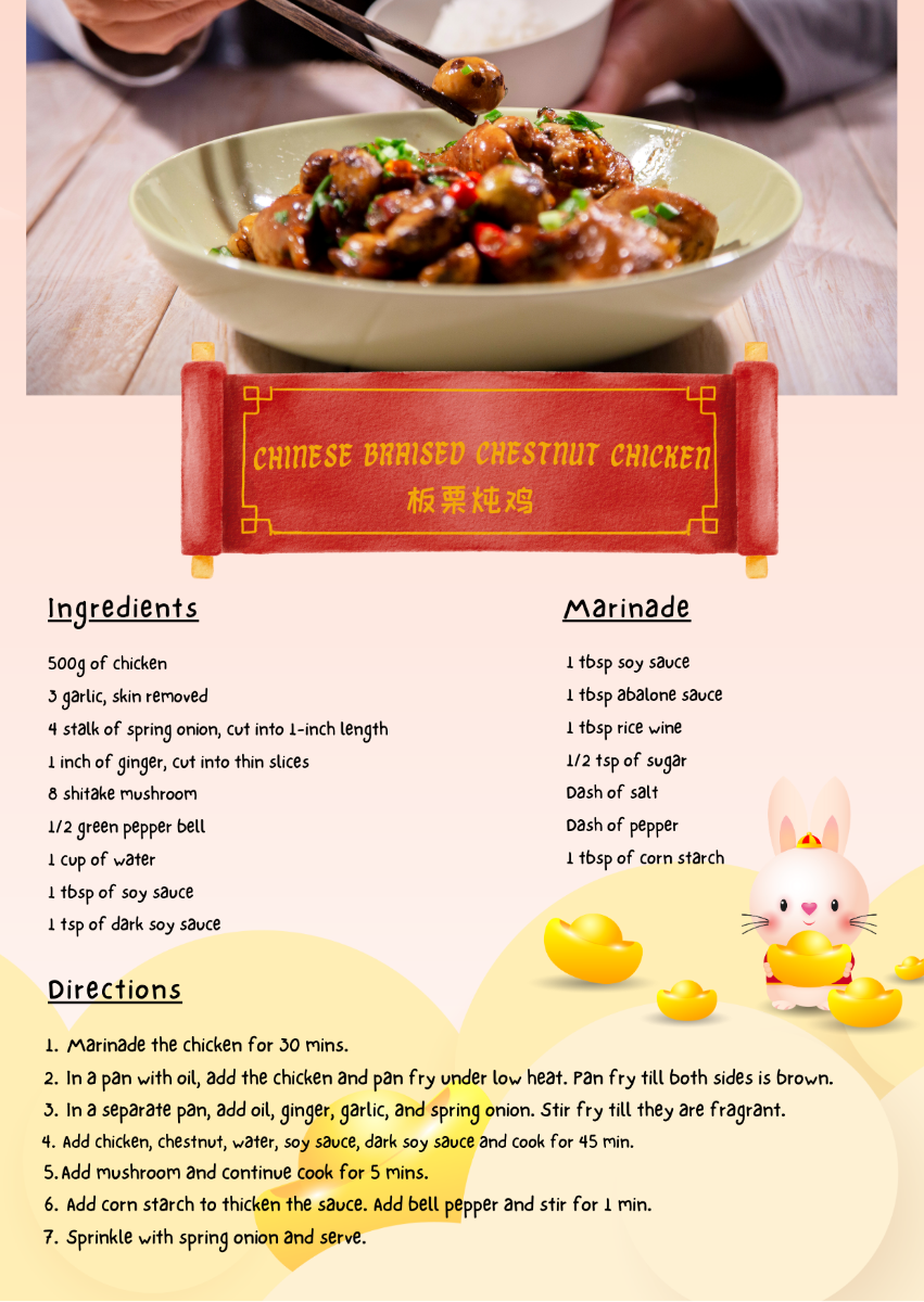CNY Recipe: Chinese Braised Chestnut Chicken 