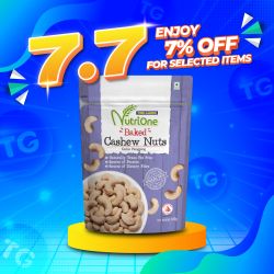 Nutrione Baked Cashew Nuts 330G (Unsalted)
