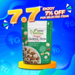 Nutrione Baked Cocktail Nuts (Unsalted) 350g