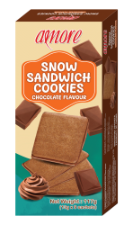 Snow Sandwich Cookies Chocolate Flavour 117g