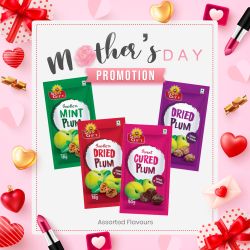 [Bundle of 4] Sungift Seedless Dried/Mint Plum 18g