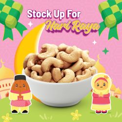 Baked Cashew Nuts (Unsalted) 500g  [Best before 29 Sept 2026]