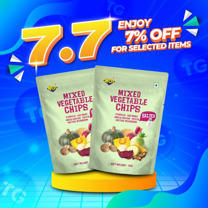 (Bundle of 2) NOI Mixed Vegetable Chips Salted 60g [Best before 28 Oct 2026]