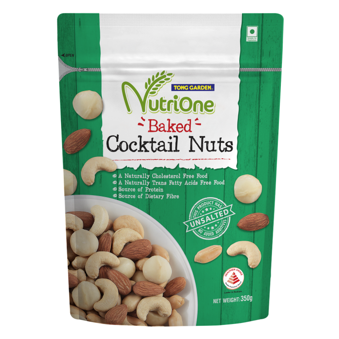 Nutrione Baked Cocktail Nuts (Unsalted) 350g