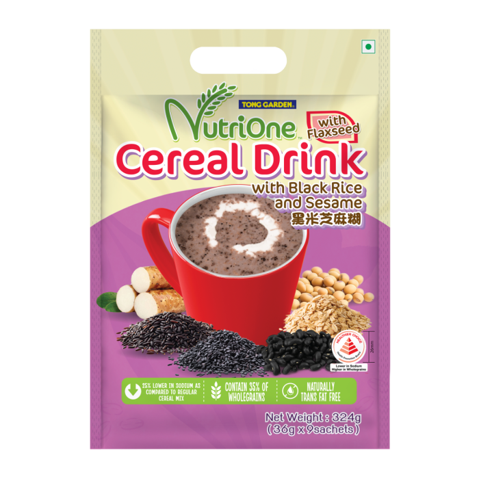 Nutrione Cereal Drink with Black Rice and Sesame 324g