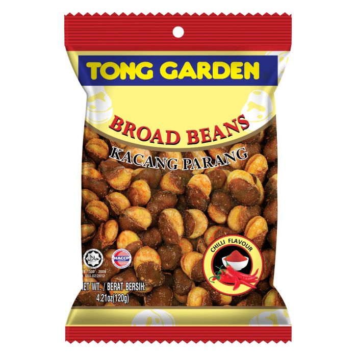Chilli Broad Beans with Skin 120g (Bundle of 6)