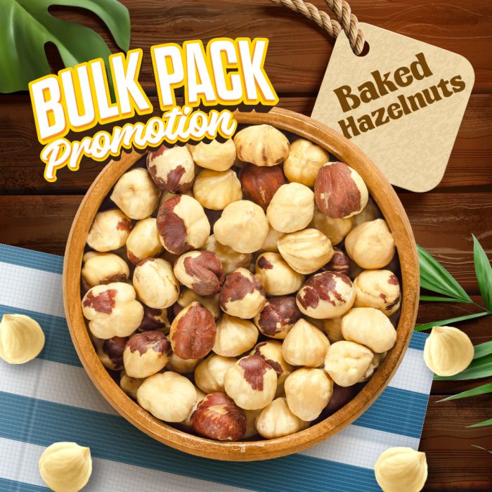 Baked Hazelnuts Blanched 500g (Best before 30 Mar 2026]