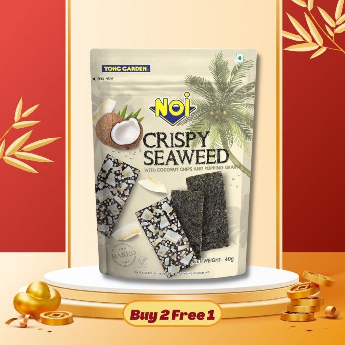 Baked Crispy Seaweed with Coconut Chips & Popping Grains 40g