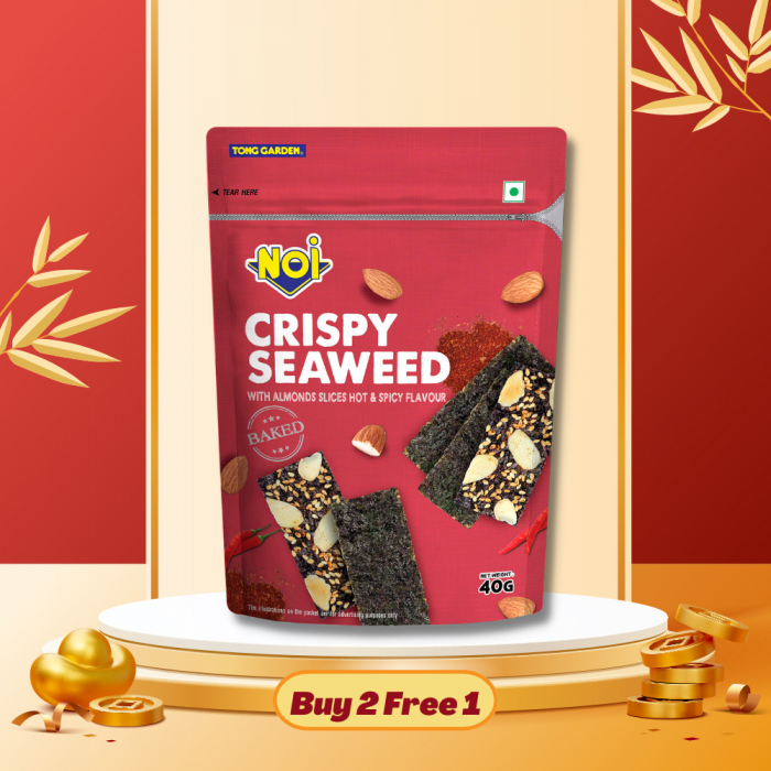 Baked Crispy Seaweed with Hot & Spicy Almond Slices 40g (Bff May 2023)