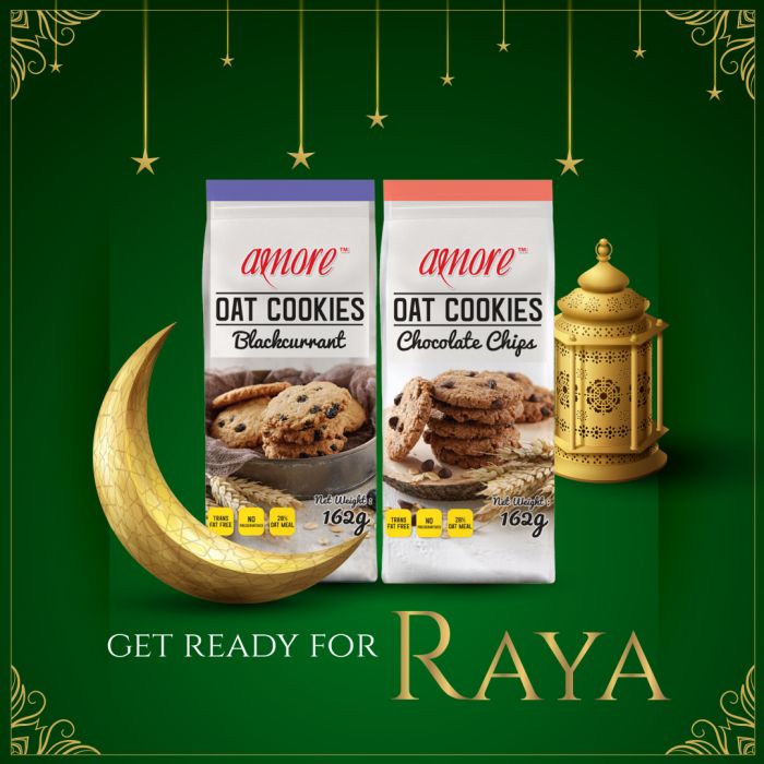 (Bundle of 2) Amore Oat Cookies Chips 162g Assorted (USP:RM13.20)