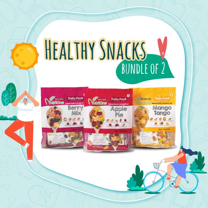 [Bundle of 2] NutriOne Daily Pack Baked Nuts & Dried Fruits Assorted 196g [USP: RM55.00]