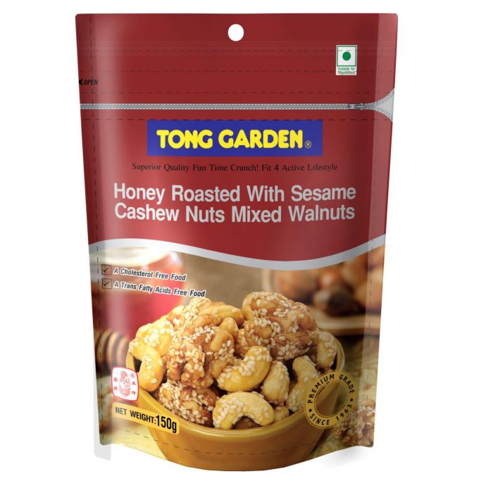 tong garden honey roasted with sesame cashew nuts mixed walnuts