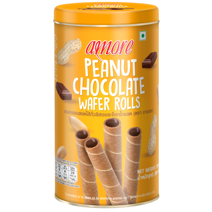 Peanut Chocolate Wafer Roll 280g