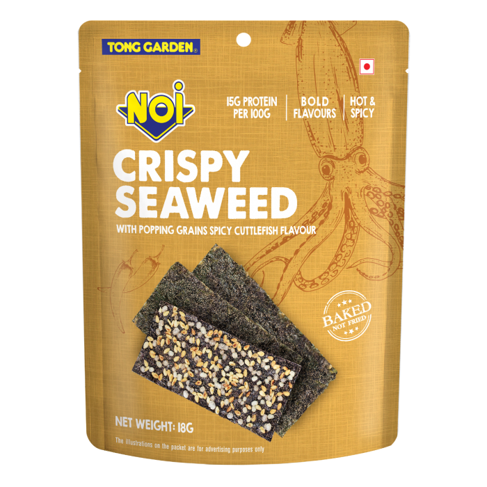 Baked Crispy Seaweed Popping Grains Spicy Cuttlefish 18g (Best before 20 Mar 2024)
