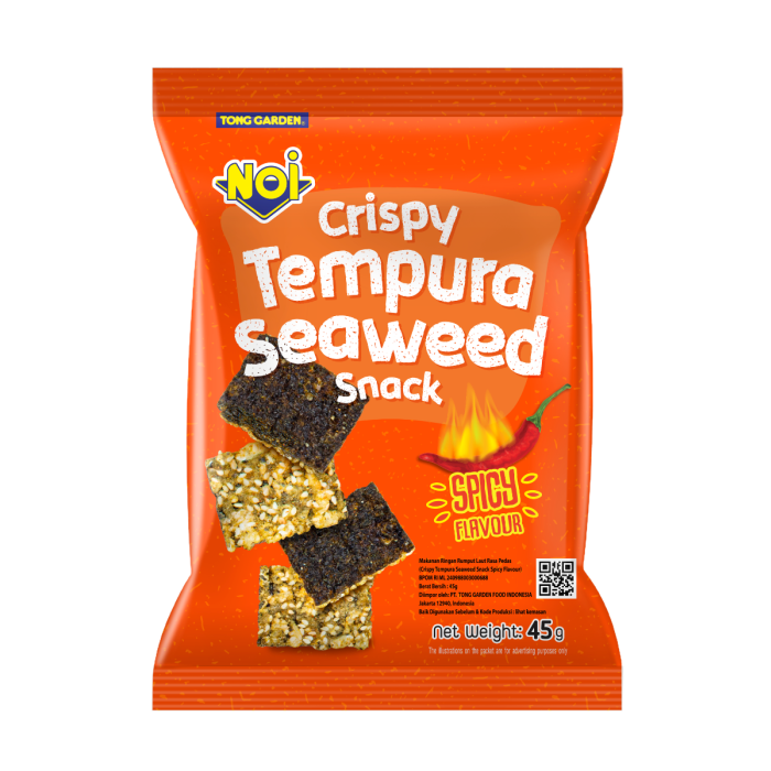 NOI Crispy Tempura Seaweed Snack Spicy Flavour 45g