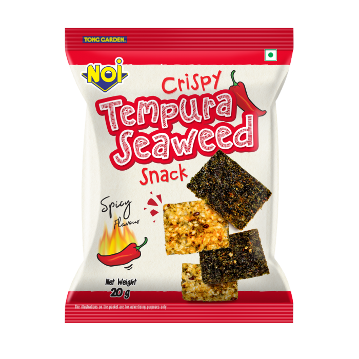 NOI Crispy Tempura Seaweed Snack Spicy Flavour 20g [Best before Sept 2023]