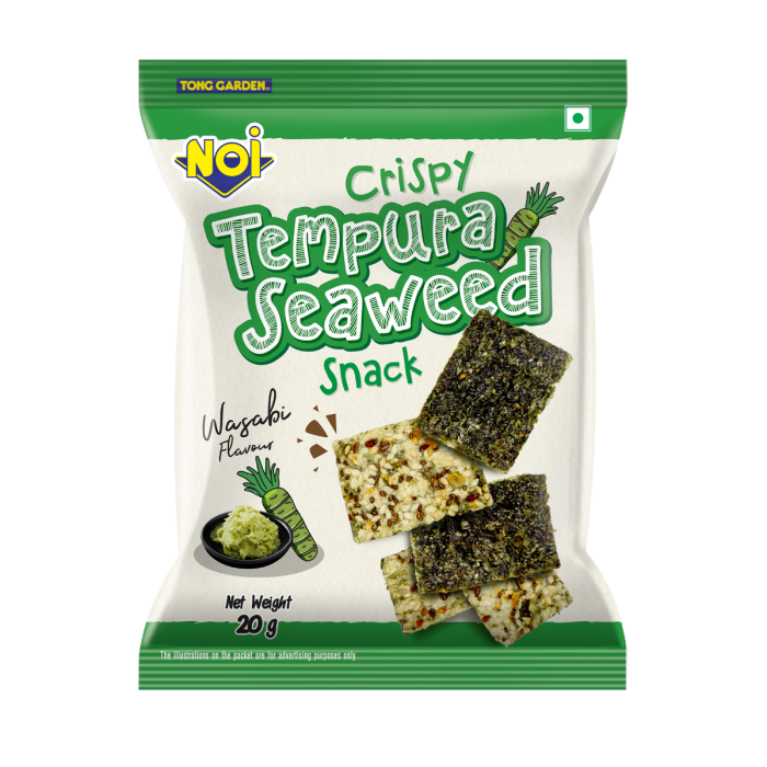 NOI Crispy Tempura Seaweed Snack Wasabi Flavour 20g