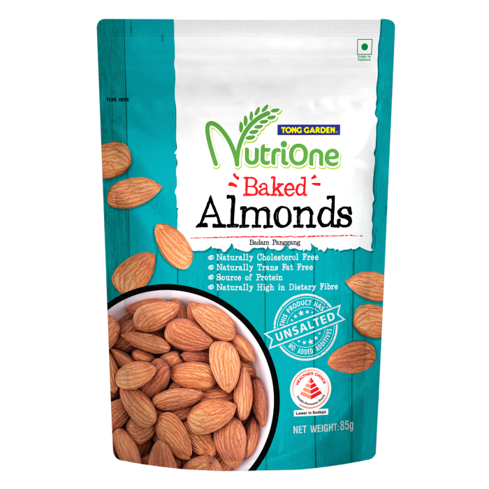 Nutrione Baked Almonds (Unsalted) 
