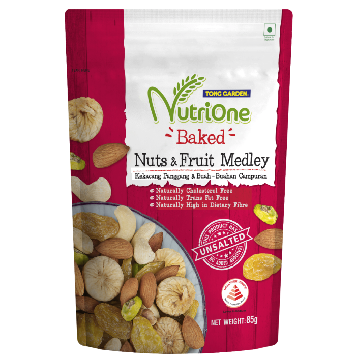Nutrione Baked Nuts & Fruit Medley 85g