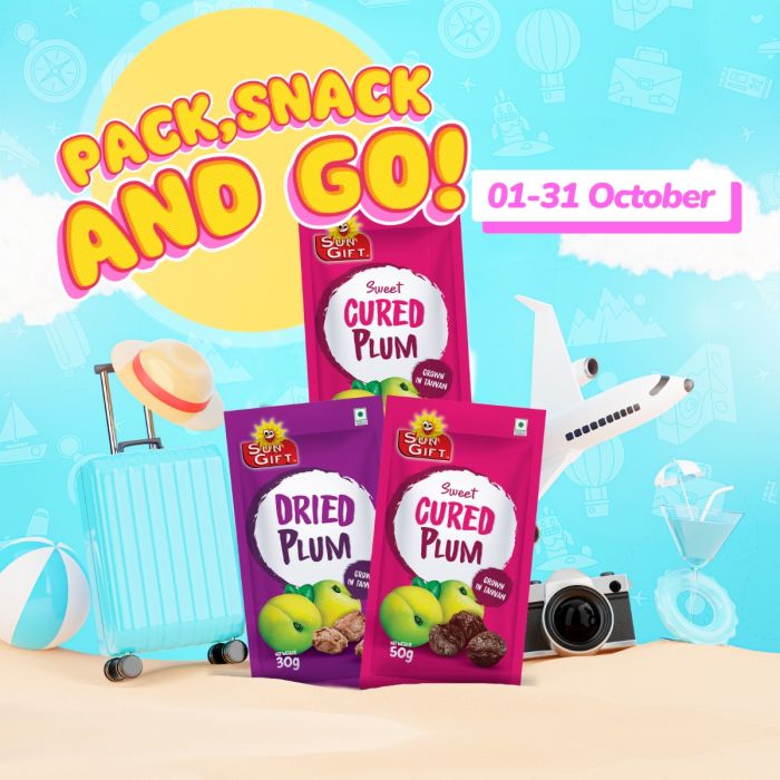 [Bundle of 3] Sungift Dried Plum 30g /Sweet Cured Plum 50g