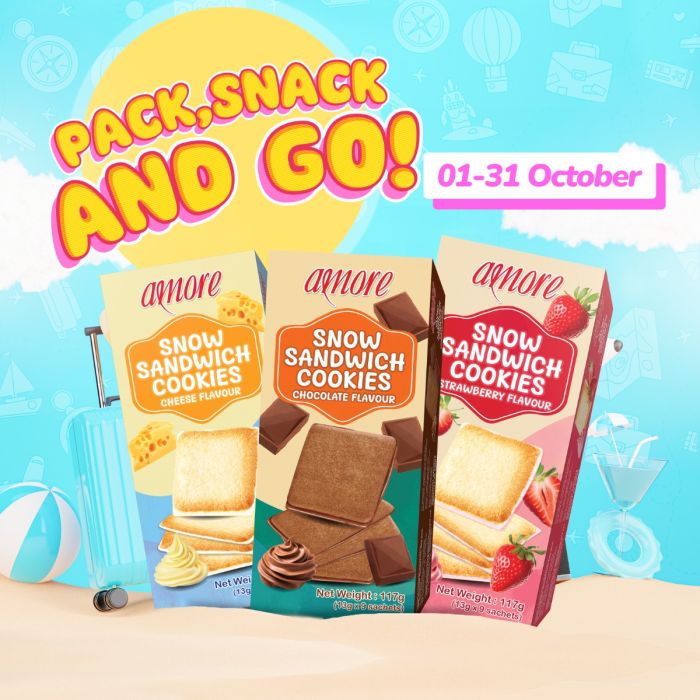  [Bundle of 3] Amore Snow Sandwich Cookies Assorted 117g