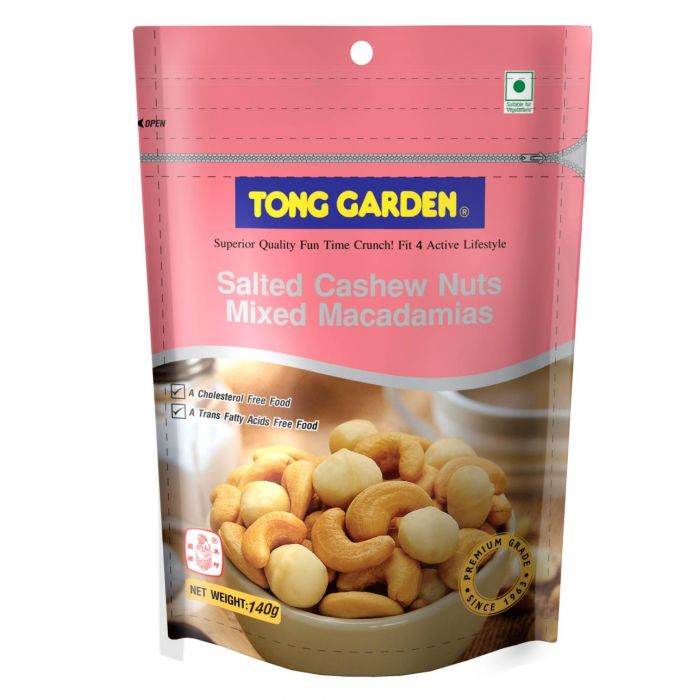tong garden salted cashew nuts mixed macadamia 140g